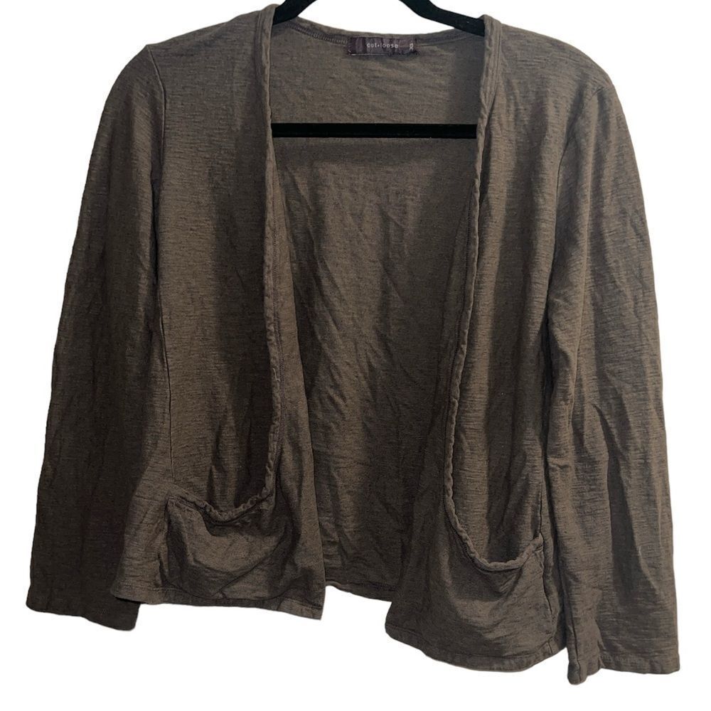 ✨Cut Loose Open Front Pockets Cropped Green Sz XS Cardigan✨